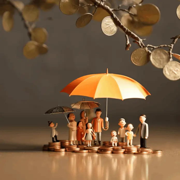 Familia protegida con seguro de vida con ahorro